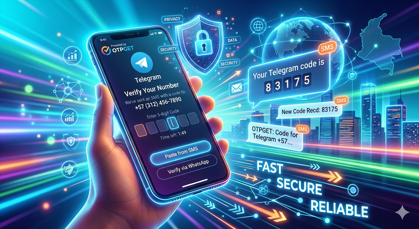 How to get telegram. Colombia Virtual number