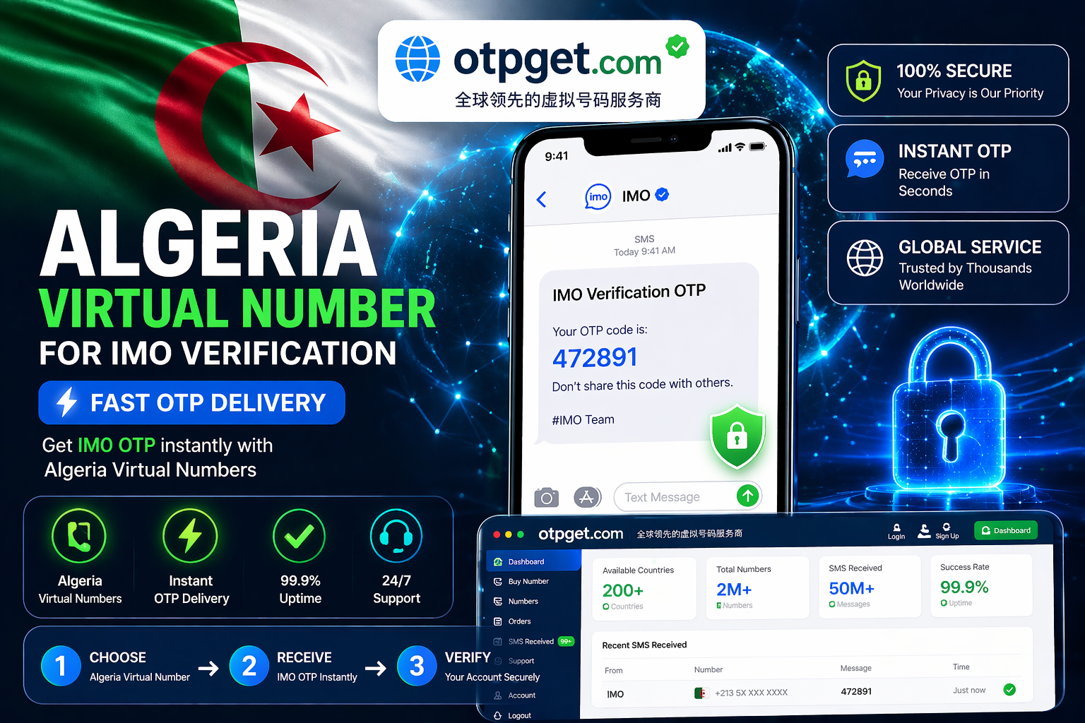 How to Get IMO Algeria Number Easily Using OTPGET (Fast Method)