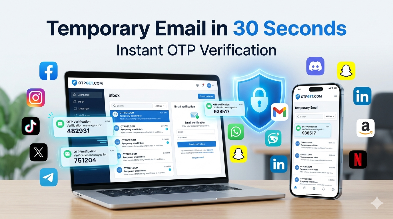 Temporary Email Address: Create One Fast with OTPGET Today