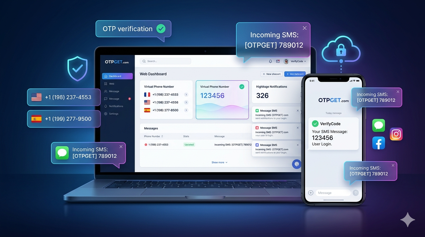 Receive SMS Online Without SIM Card | OTPGET Virtual Numbers