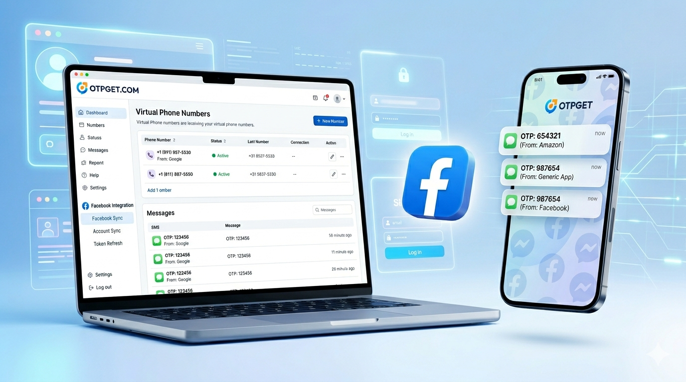 How to Get Facebook Egypt Number Using OTPGET OTP Guide