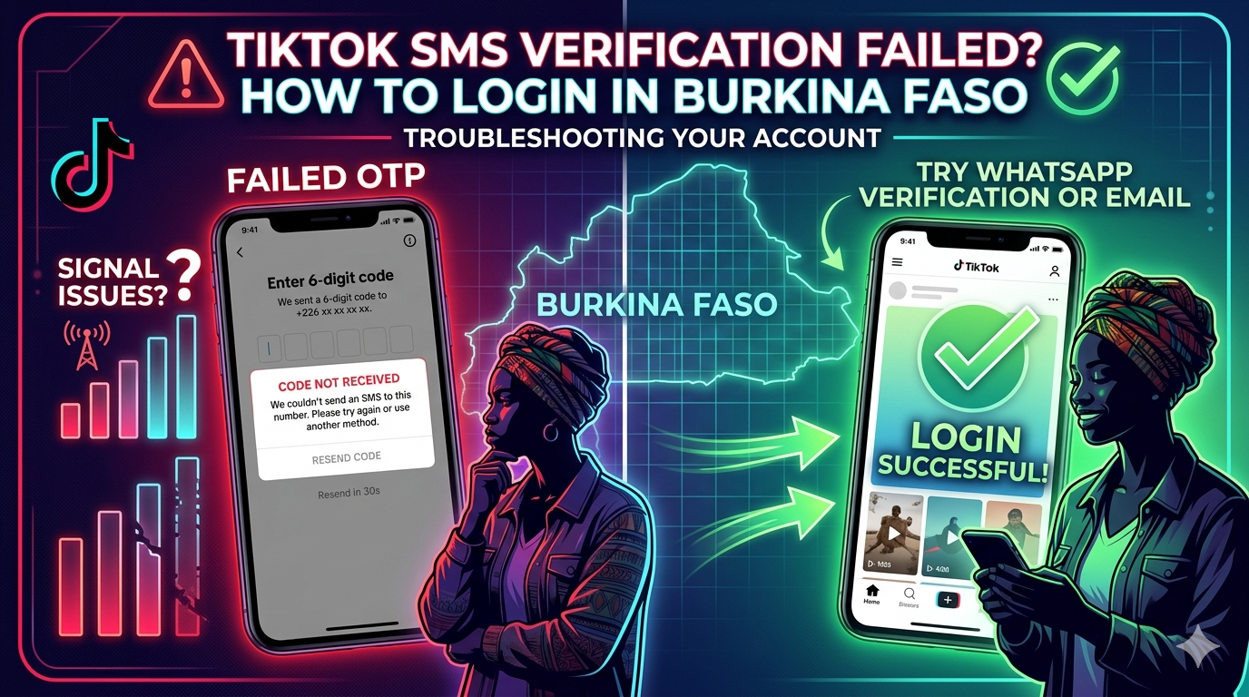 TikTok Verification Problem in Burkina Faso: Fix OTP Issues