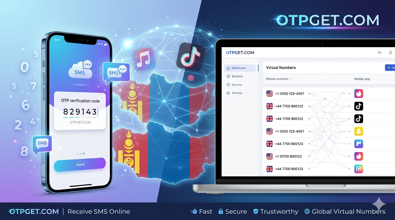 TikTok & Douyin Mongolia Number: OTPGET Virtual SMS OTP Service