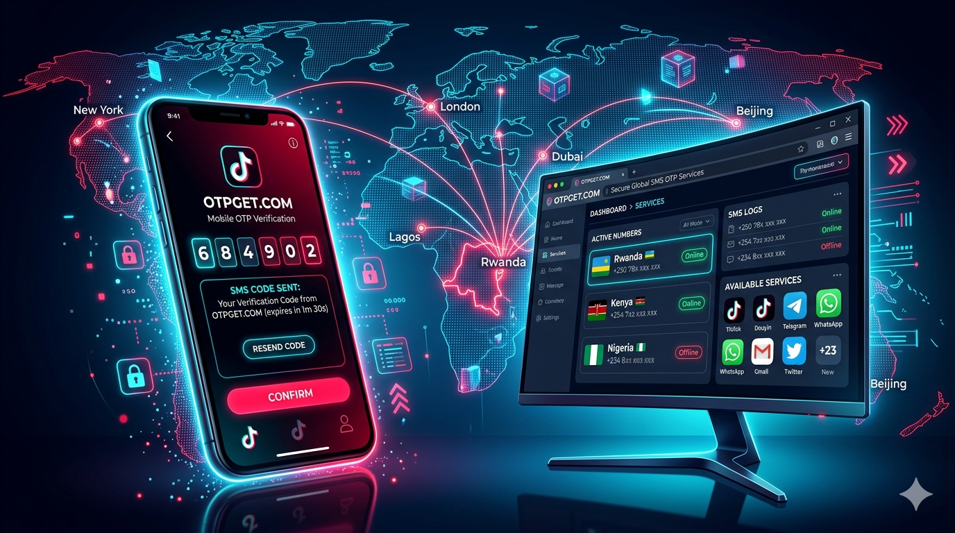 TikTok OTP Verification with Rwanda Number, OTPGET Guide